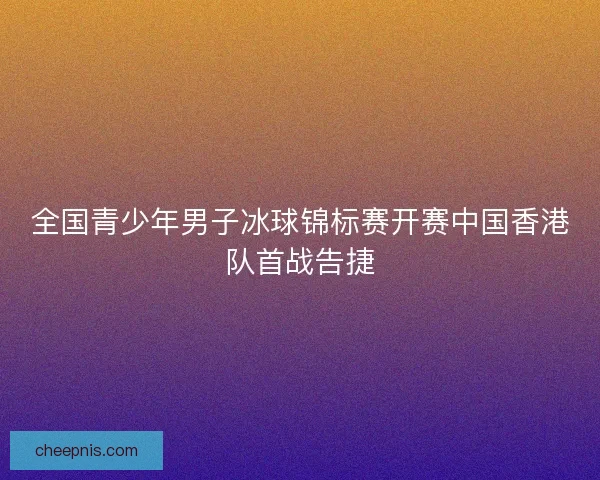 全国青少年男子冰球锦标赛开赛中国香港队首战告捷